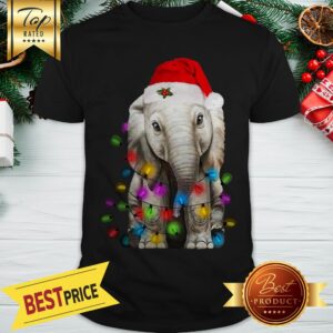 Merry Christmas Elephant String Light Shirt