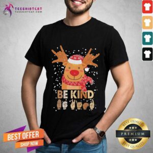 Premium Reindeer Santa Be kind Christmas Sweater Shirt