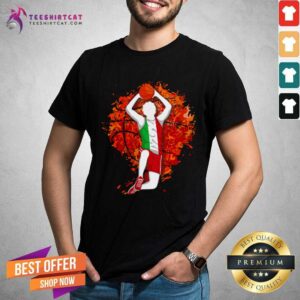 Hot Basketball Italian National Flag Mid Air Slam Dunk Shirt