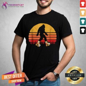 Pretty Bigfoot Roller Skating Vintage Retro 2021 Shirt