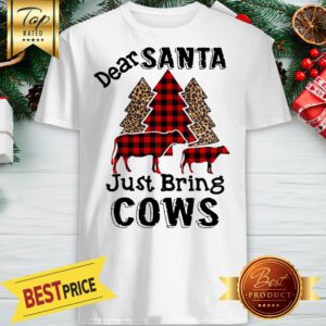 Hot Dear Santa Just Bring Cows Christmas Tree Shirt