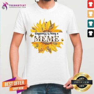 Happiness Is Being A Meme Sunflower Leopard Shirt