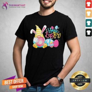 Lovely Bunny Gnome Rabbit Happy Eggs Shirt
