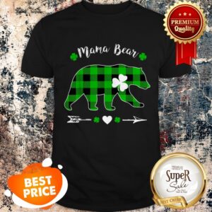 Mama Bear Green Shamrock Buffalo Plaid St.Patrick’s Day Shirt
