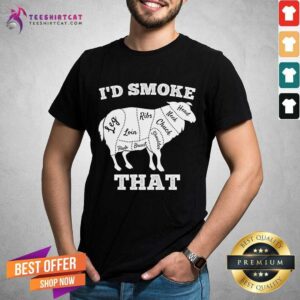 Hot I'd Smoke That Lamb Funny Grilling Party Saying Vintage Funny Grilling Gift For Grillmaster T-Shirt