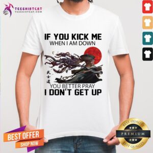 If You Kick Me When I Am Down You Better Pray I Don't Get Up Dragon Fighter Shirt