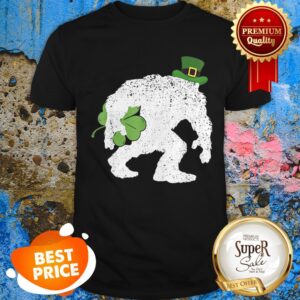 Bigfoot Leprechaun Love Lucky Clover St Patrick’s Day Gift Shirt