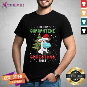 Perfect Cow Santa Face Mask This Is My Quarantine Christmas Shirt