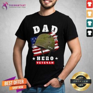 Perfect Dad Us Army Veteran Hero Fathers Day American Flag Shirt