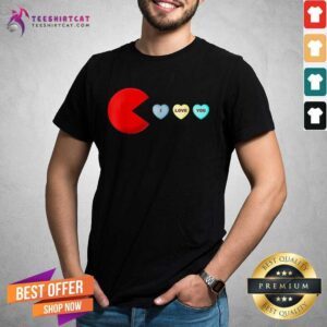 Nice Pacman I Love You Heart Valentines Day T-Shirt