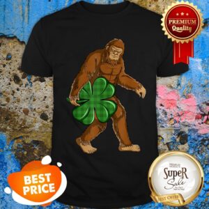 Bigfoot Shamrock Plaid St Patrick’s Day Boys Kids Gift Shirt