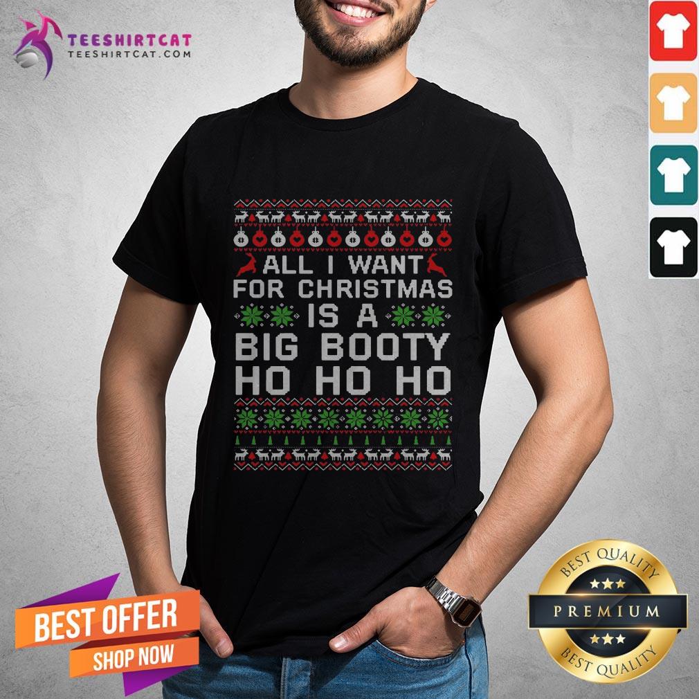 All I Want For Christmas Is A Big Booty Ho Ho Ho Shirt
