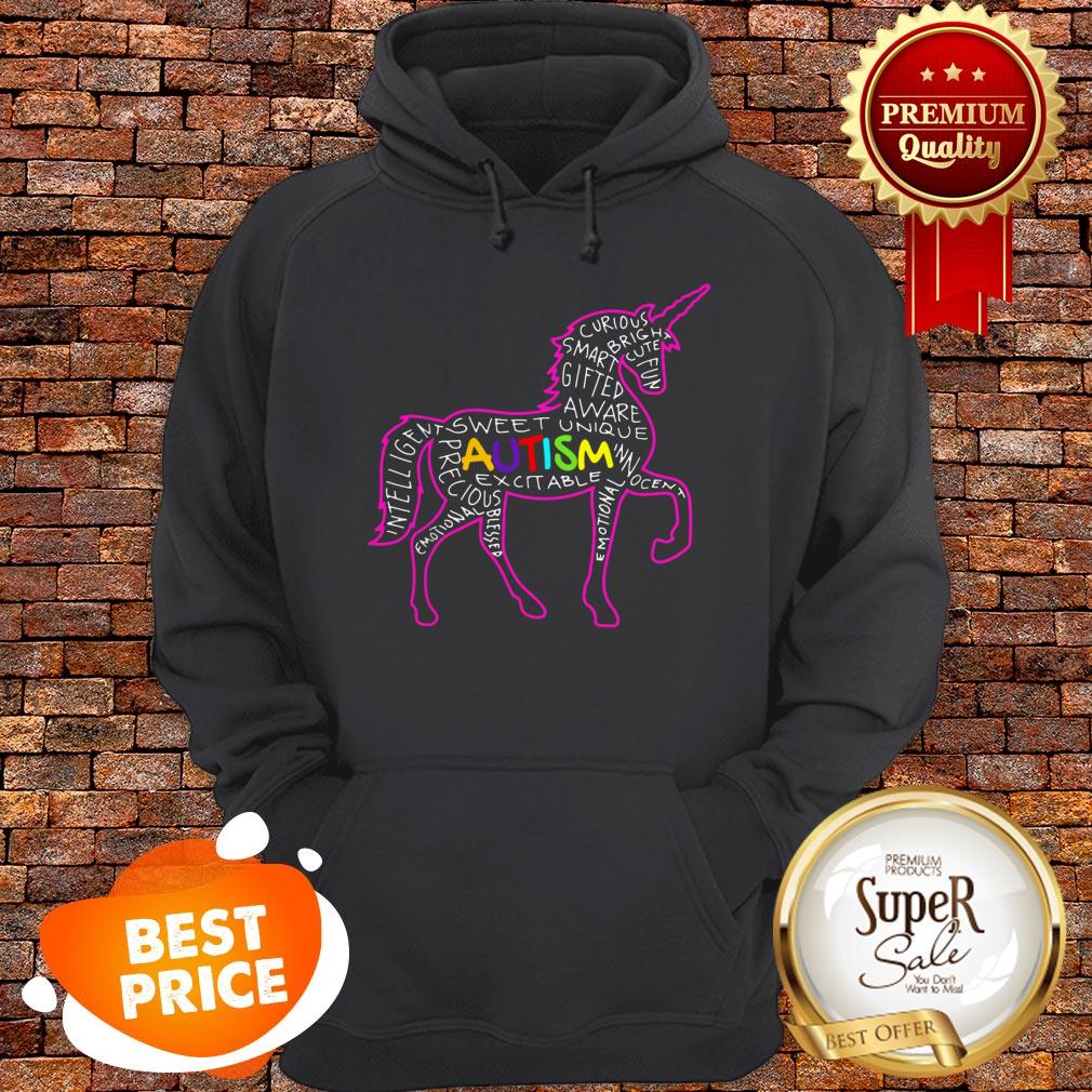 Autism Awareness Unicorn Word Cloud Shirt