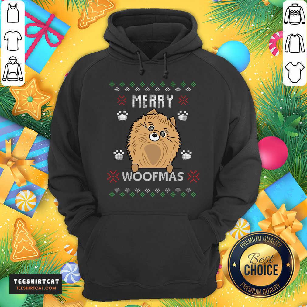 Awesome Merry Christmas Woofmas Pomeranian Dog Gift Ugly Gift T-Shirt