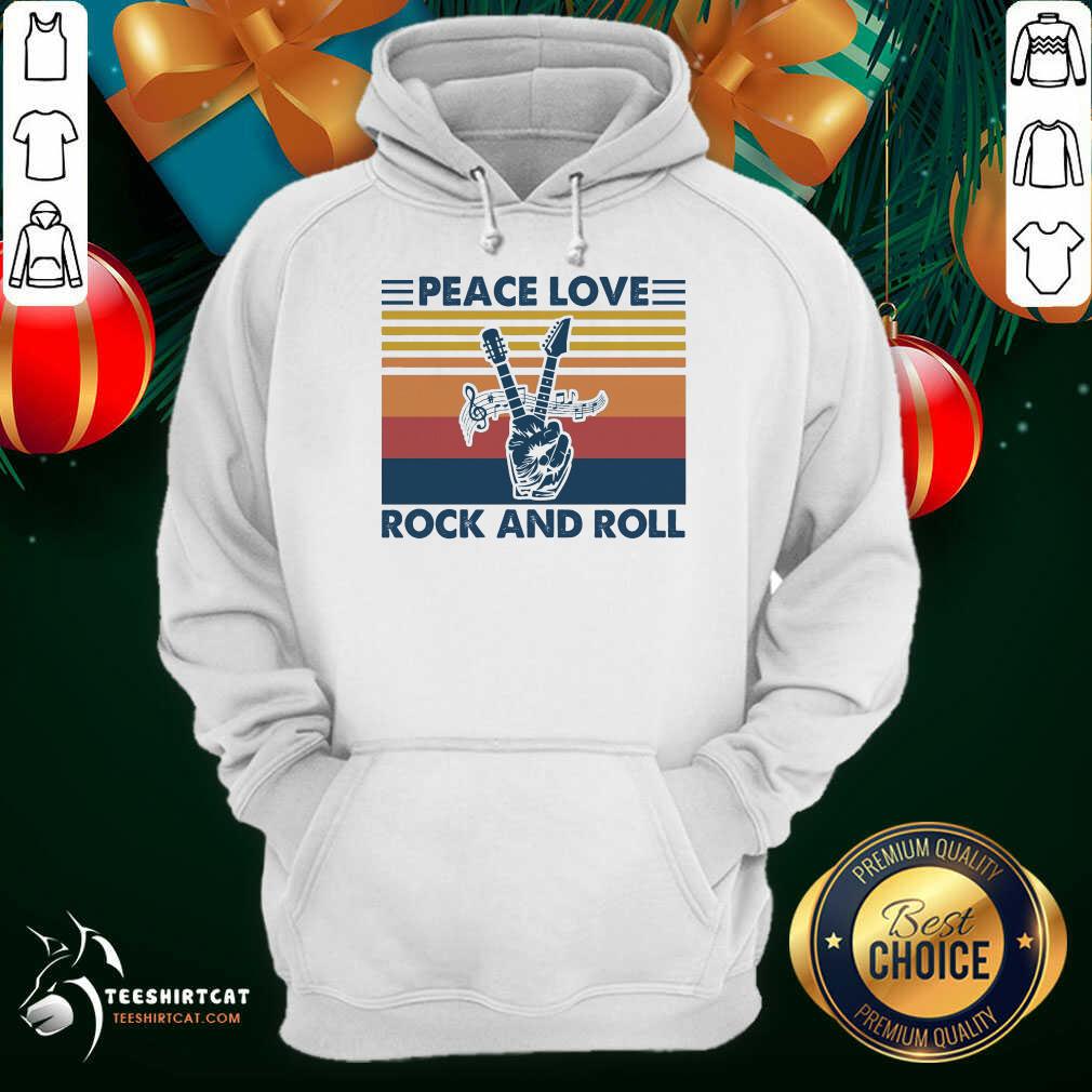 Awesome Peace Love Rock And Roll Vintage Shirt