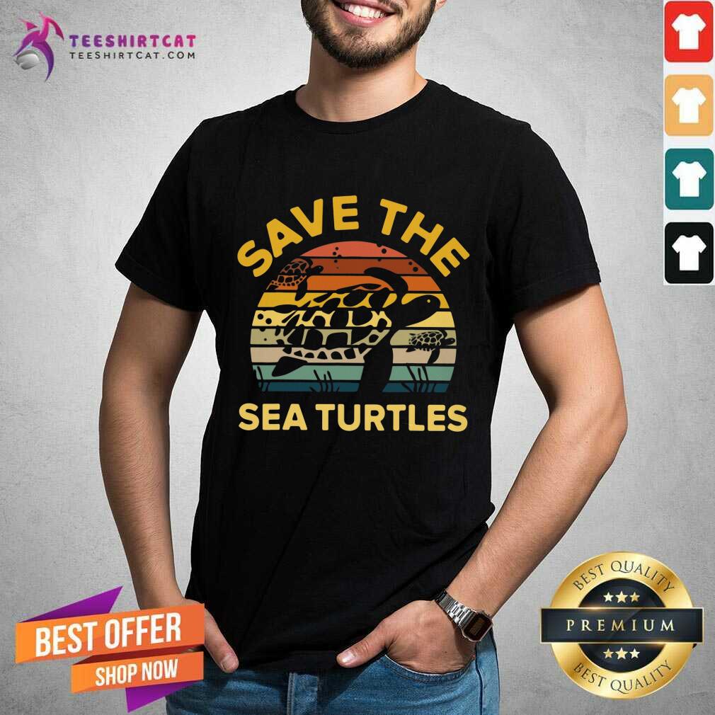 Awesome Save The Sea Turtle Vintage Retro Shirt