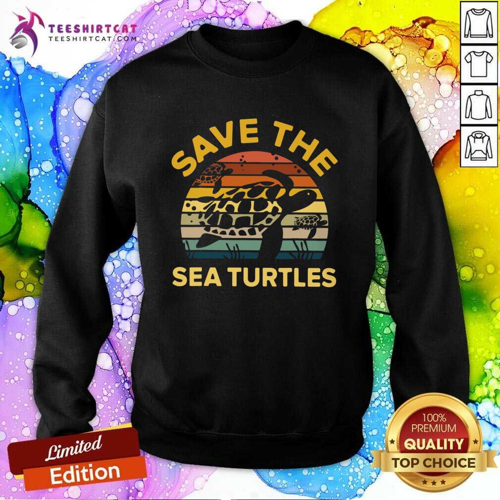 Awesome Save The Sea Turtle Vintage Retro Shirt