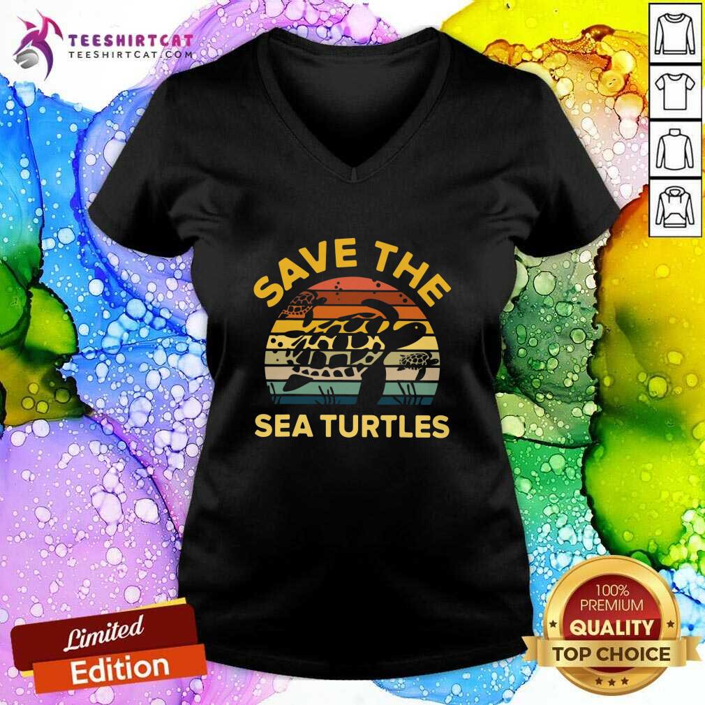 Awesome Save The Sea Turtle Vintage Retro Shirt