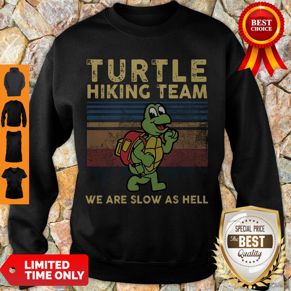 Awesome Turtle Hiking Team We Are Slow As Hell Vintage Shirt
