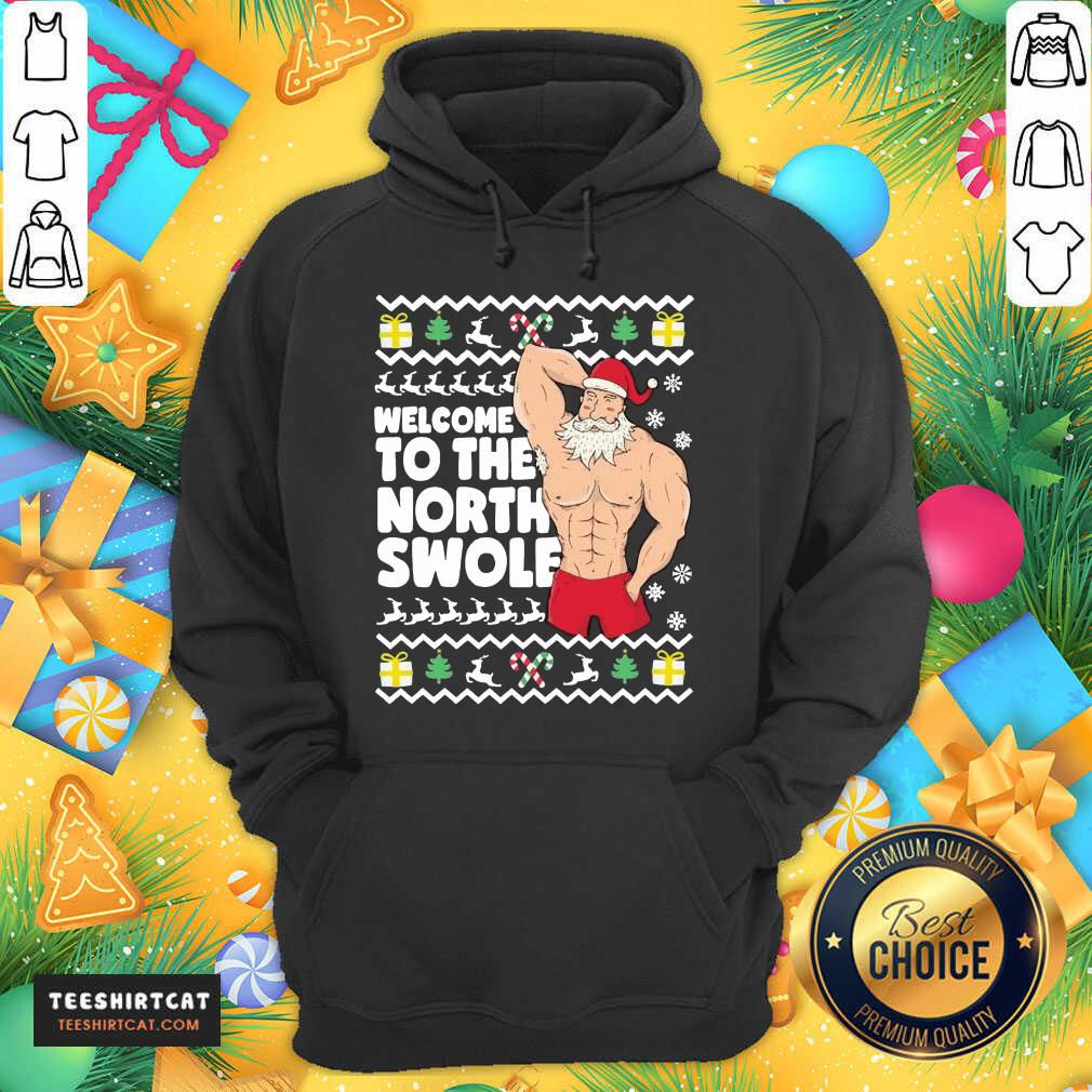 Awesome Welcome To The North Swole Hunk Santa Christmas Shirt