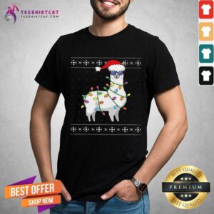 Colorful Alpaca Light Christmas Shirt