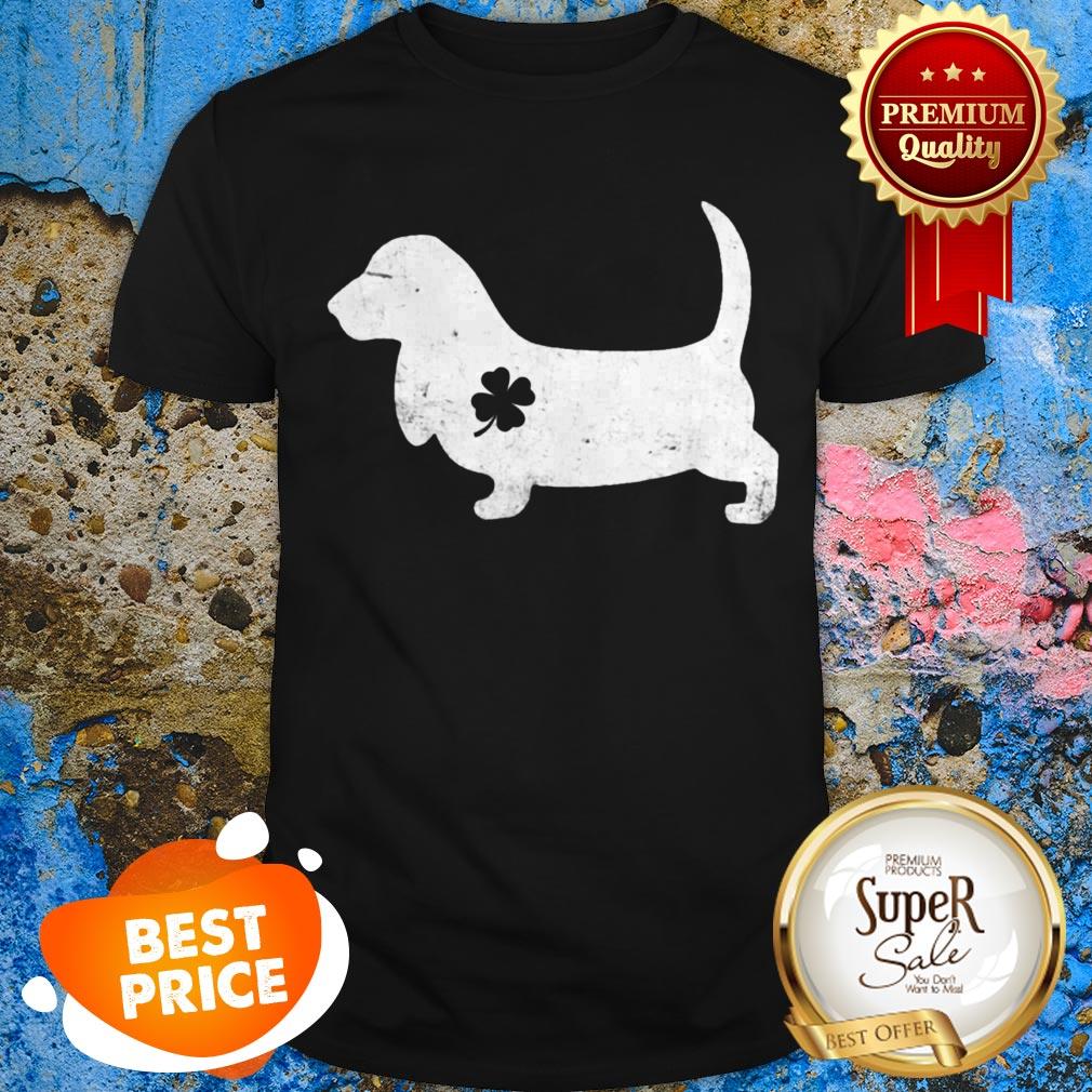 Basset Hound Four-Leaf-Clover Irish Patrick Day Gifts Shirt