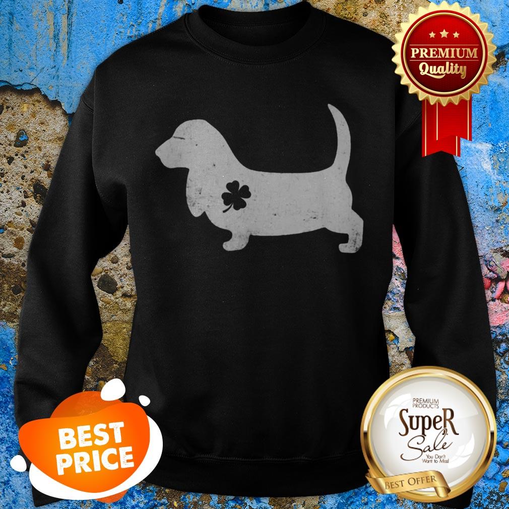 Basset Hound Four-Leaf-Clover Irish Patrick Day Gifts Shirt