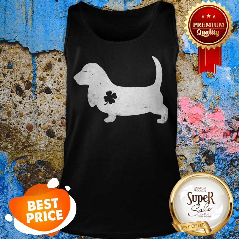 Basset Hound Four-Leaf-Clover Irish Patrick Day Gifts Shirt