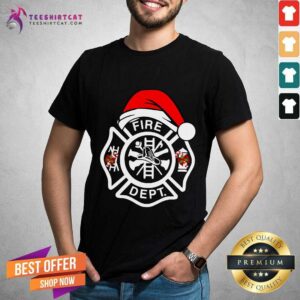 Happy Santa Fire Dept Merry Christmas Shirt