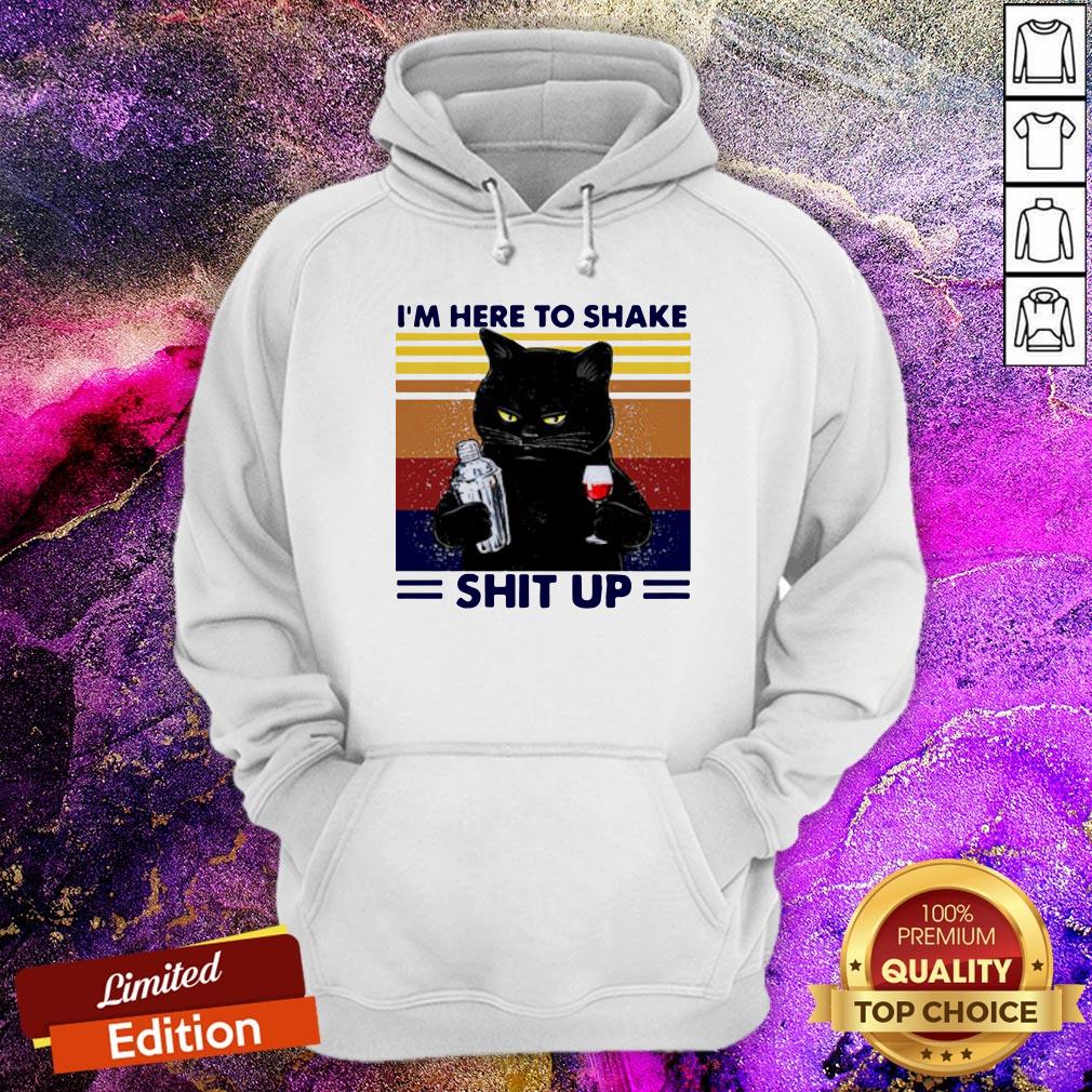 Black Cat I'm Here To Shake Shit Up Vintage Shirt