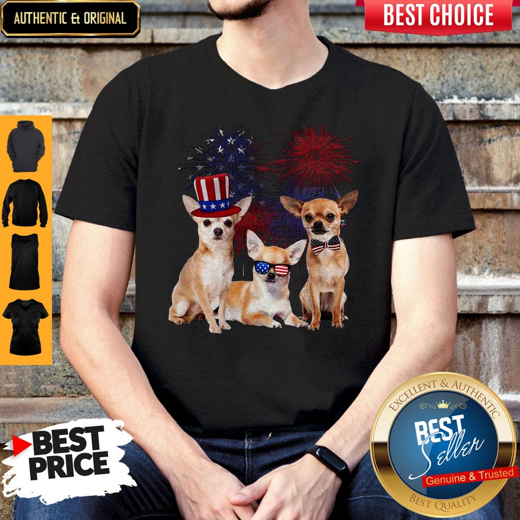 Chihuahua 4 Of July 4 American Flag Shirt