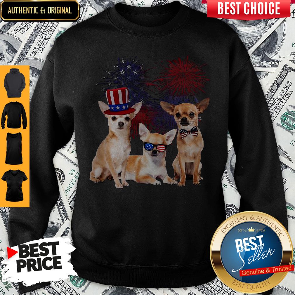 Chihuahua 4 Of July 4 American Flag Shirt
