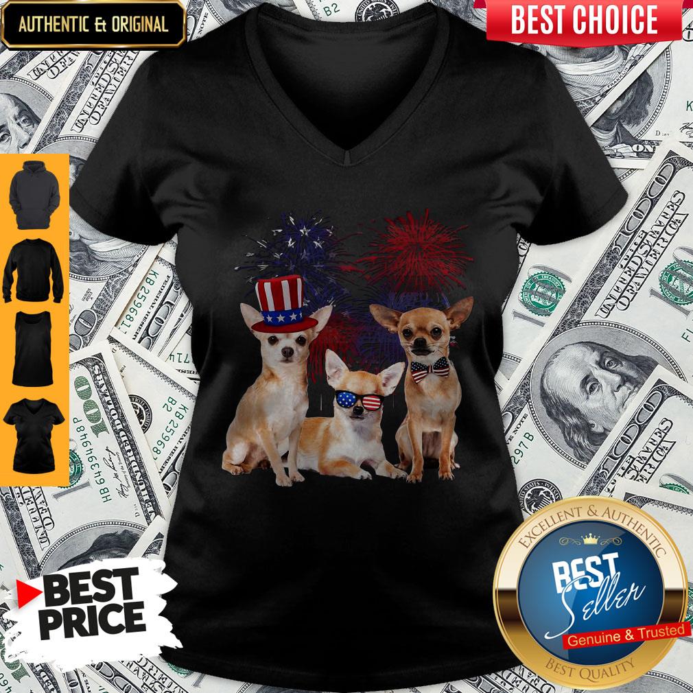 Chihuahua 4 Of July 4 American Flag Shirt