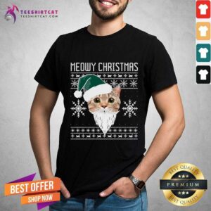 Perfect Meowy Christmas Santa Ugly Christmas Shirt
