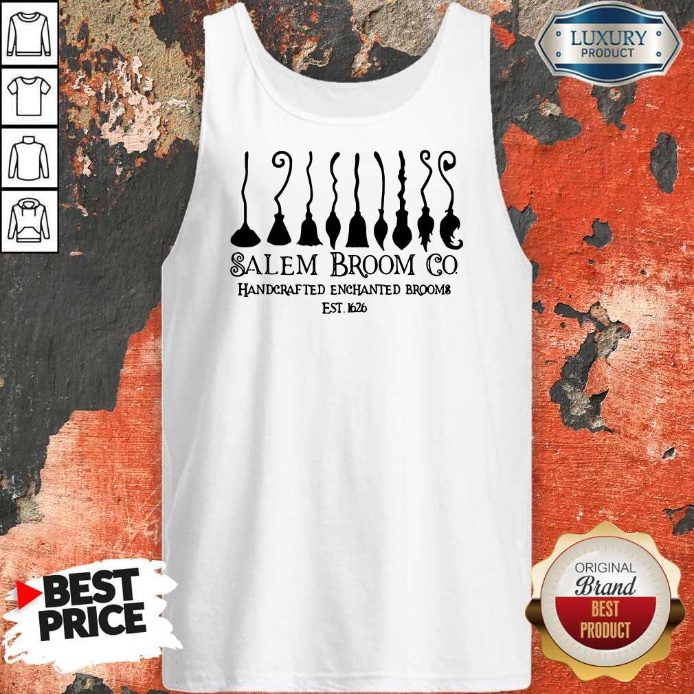 Cool Salem Broom Go Handcrafted Enchanted Brooms Est 1626 Halloween Shirt