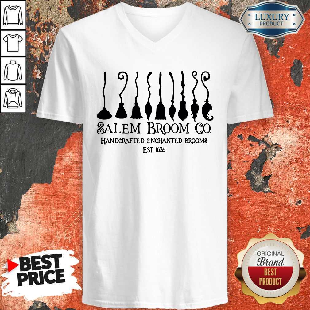 Cool Salem Broom Go Handcrafted Enchanted Brooms Est 1626 Halloween Shirt