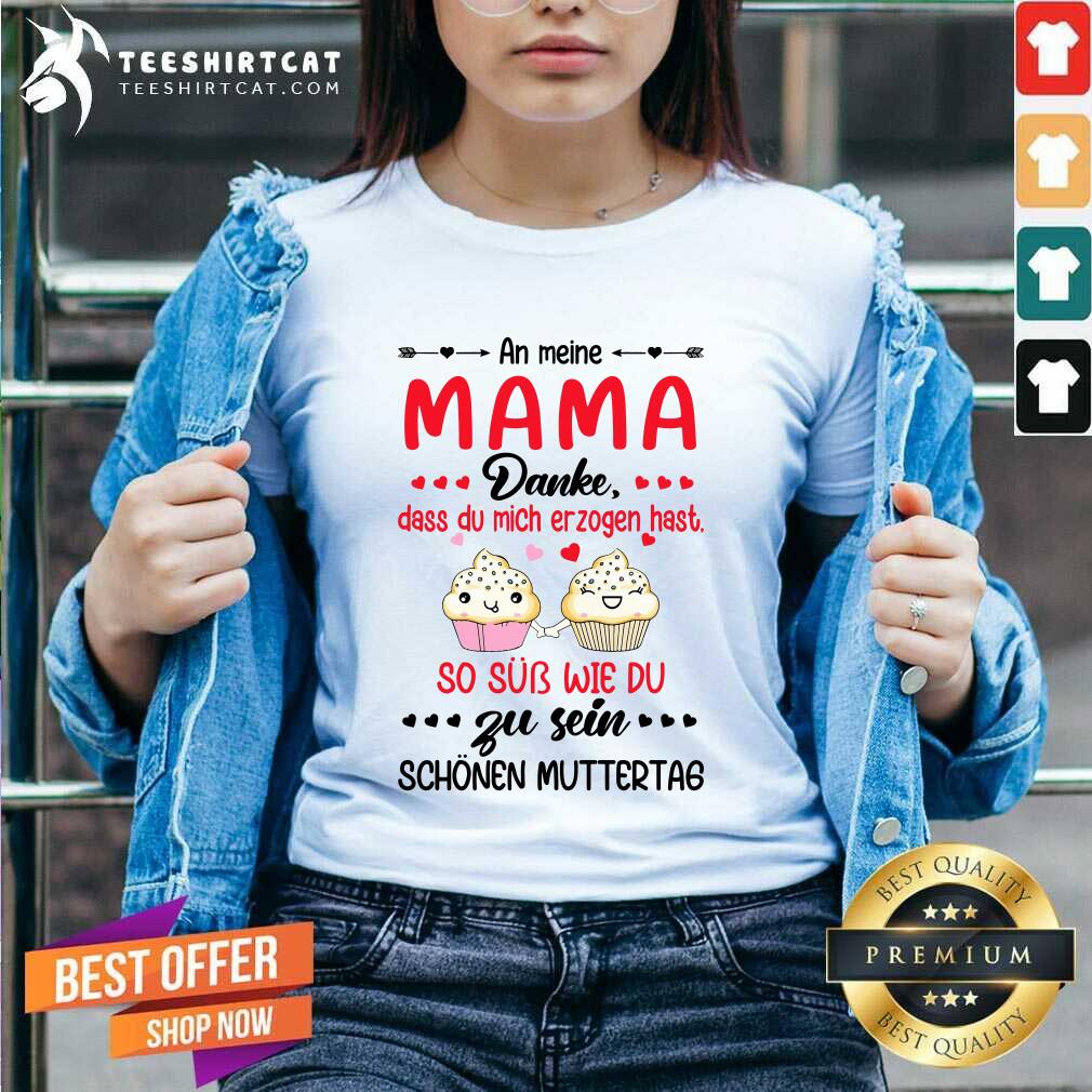 Cute Mama Danke Zu Sein Name Heir Cupcake Shirt