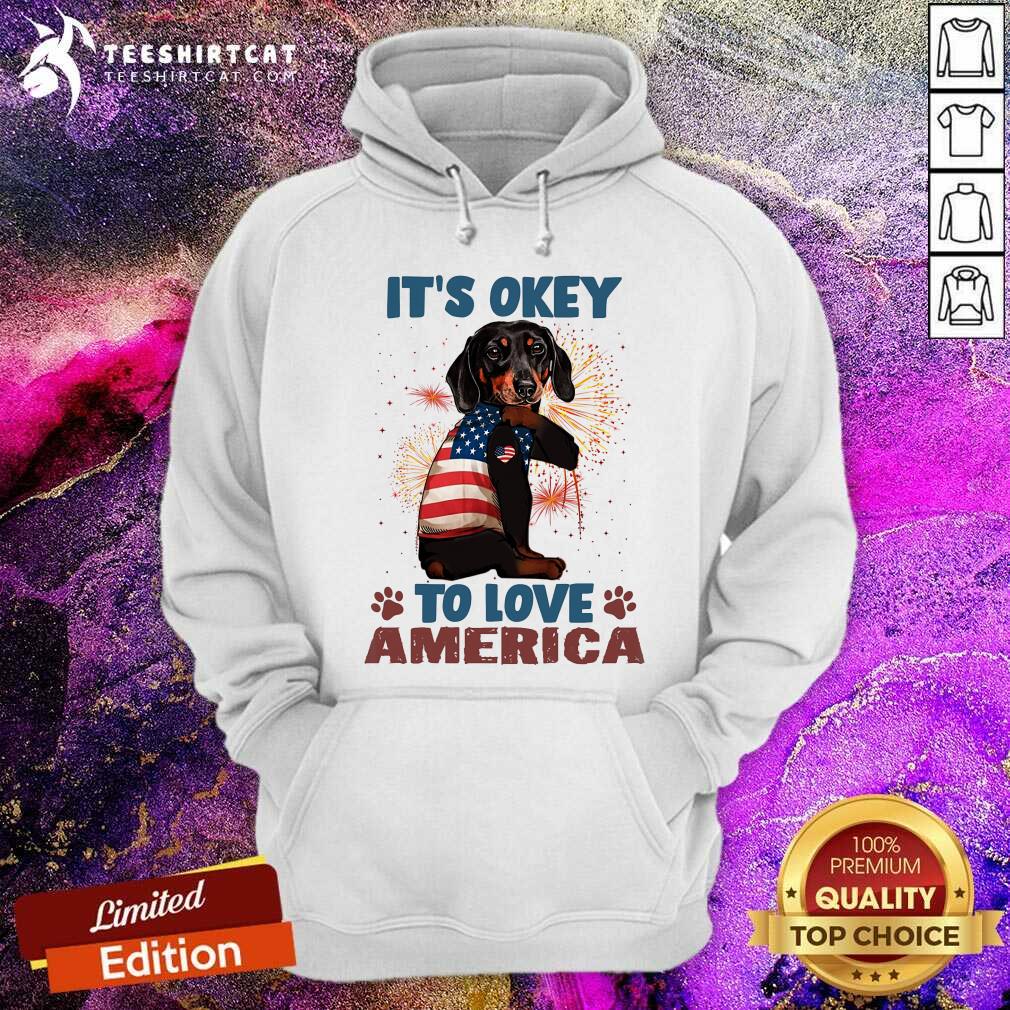 Dachshund It Is Okey To Love America Shirt