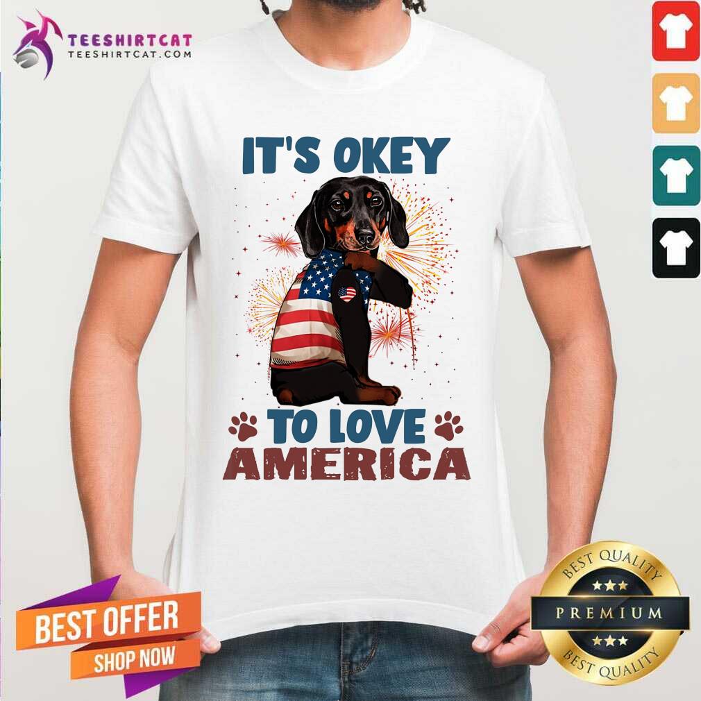 Dachshund It Is Okey To Love America Shirt
