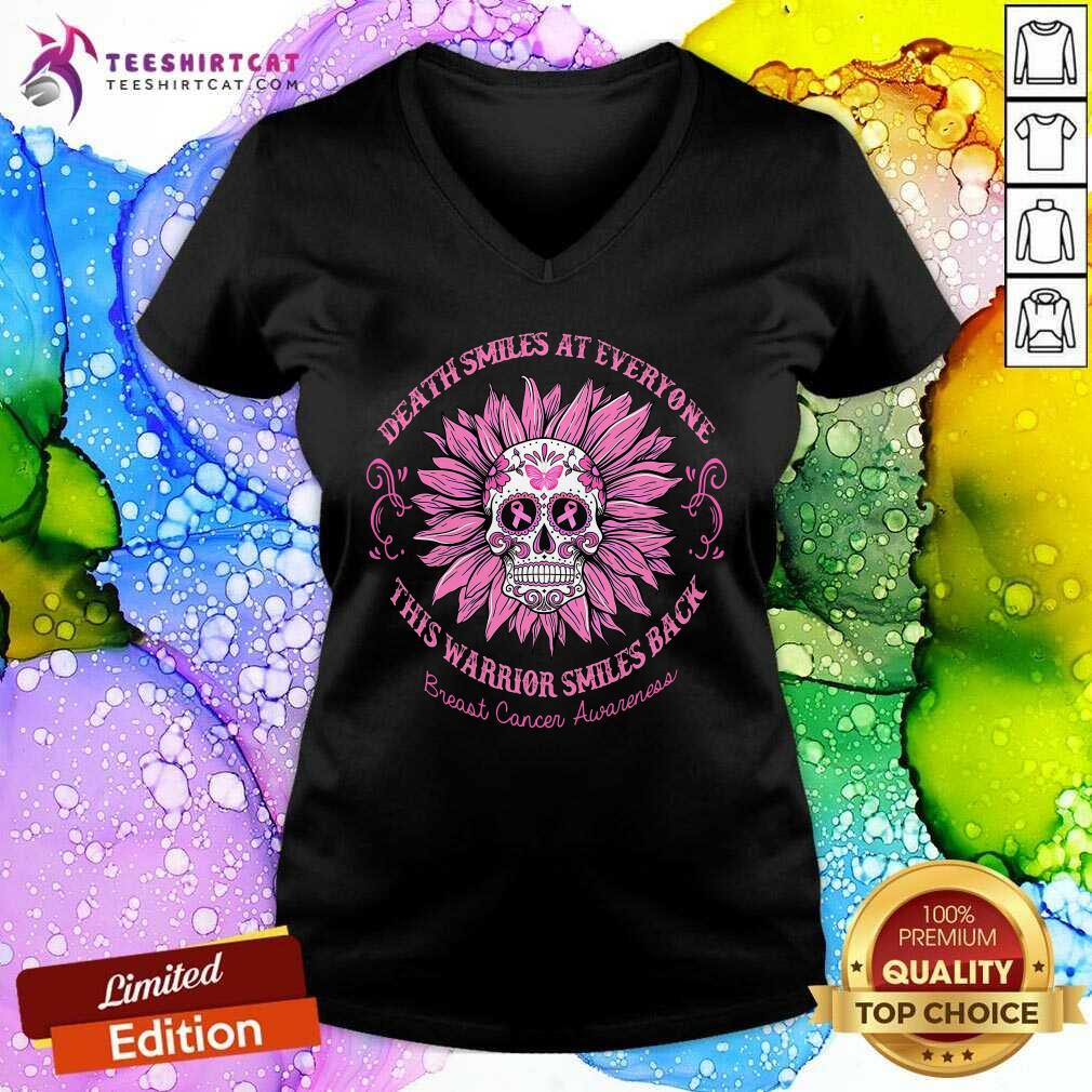 Death Smiles At Everyone This Warrior Smiles Back Skull Shirt