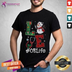 Hot Love Cna Life Snowman Nurse Christmas Shirt