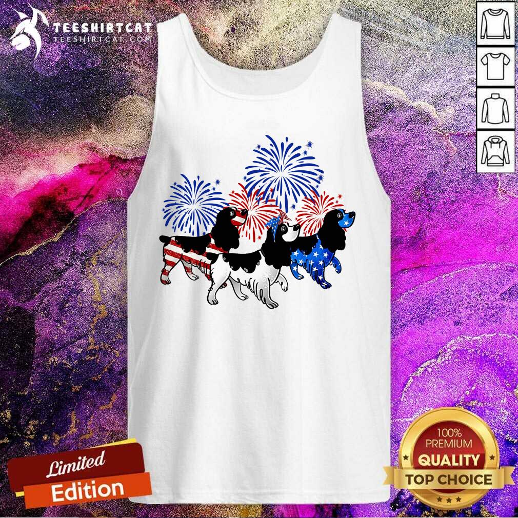 English Springer Spaniel Flag 4th Of July Shirt