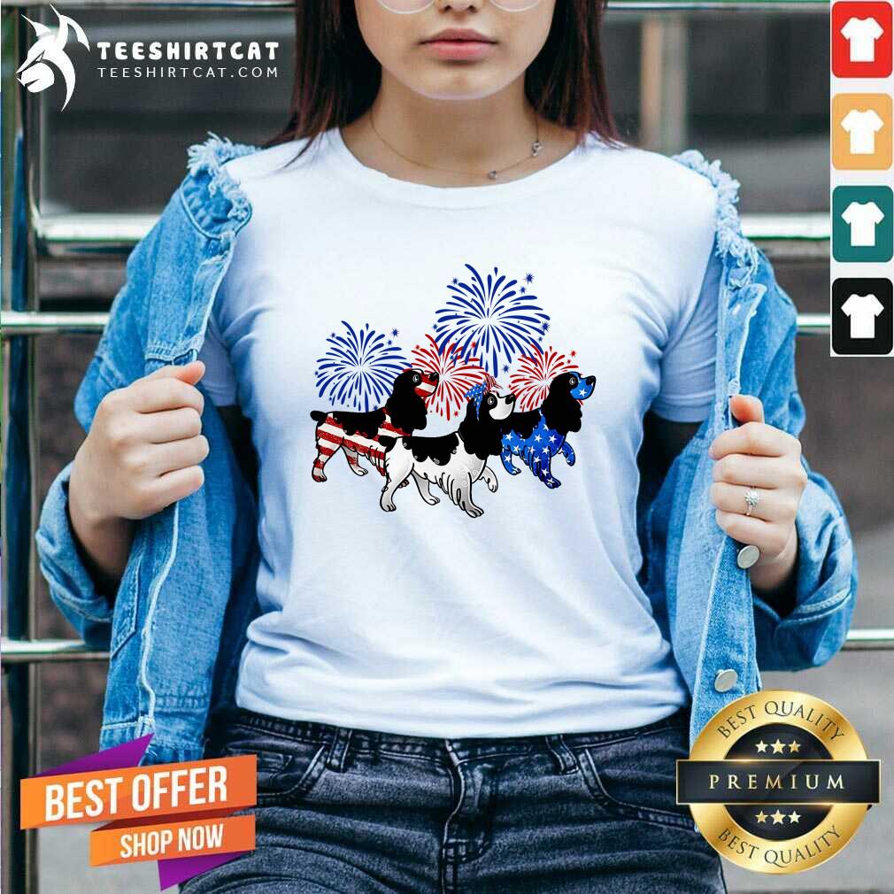 English Springer Spaniel Flag 4th Of July Shirt