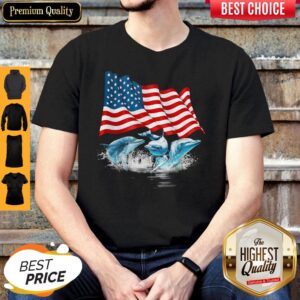 Dolphins American Flag Independence Day Shirt