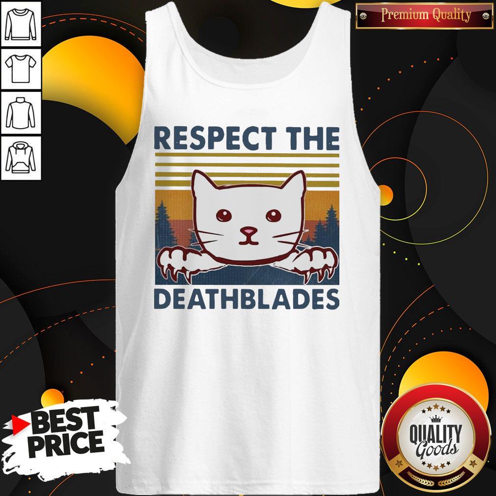 Funny Cat Respect The Dreadblades Vintage Shirt