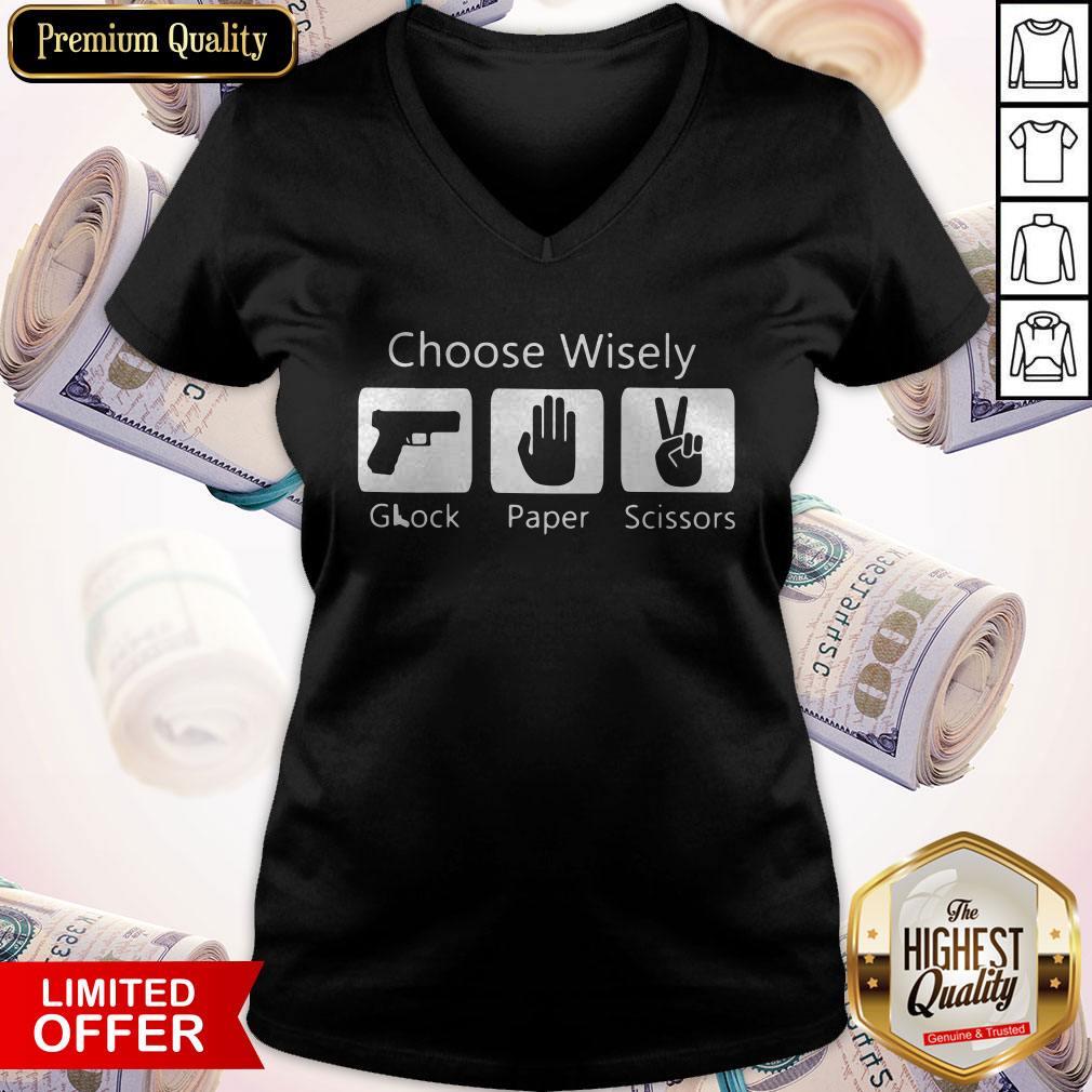 Funny Choose Wisely Glock Paper Scissors Shirt