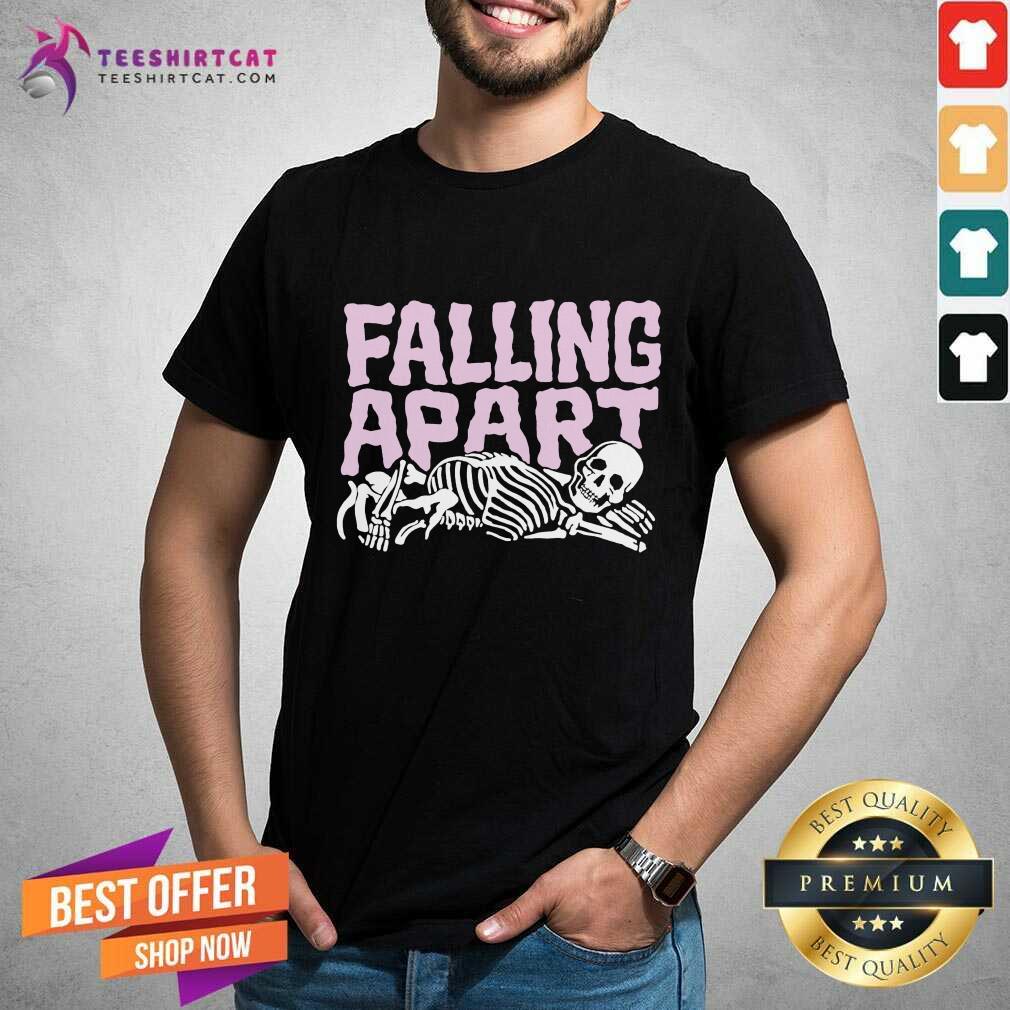 Funny Falling Apart Skeleton Shirt