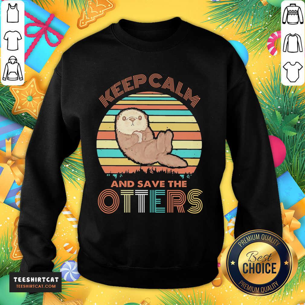Funny Keep Calm And Save Otters Vintage Shirt