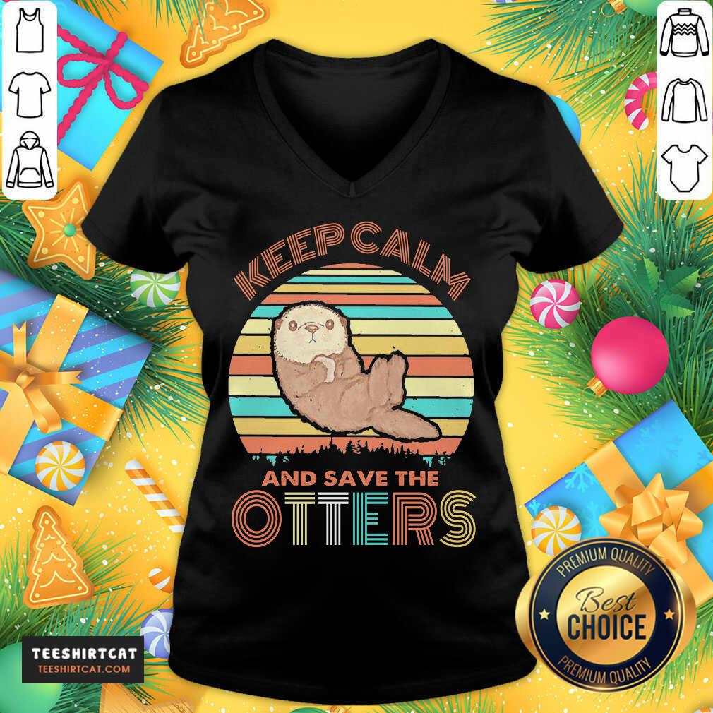 Funny Keep Calm And Save Otters Vintage Shirt