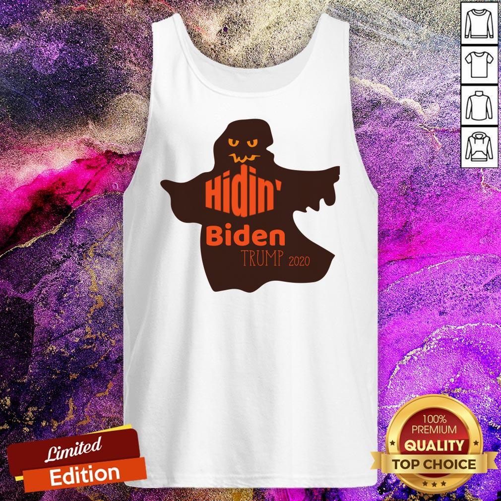 Funny Kids Halloween Costume Ghost Hidin' Biden Trump 2020 Shirt